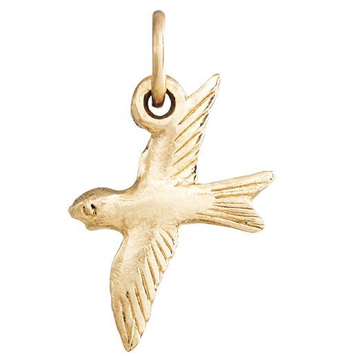 Swallow Mini Charm Jewelry Helen Ficalora 14k Yellow Gold