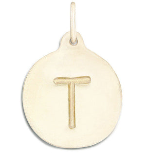 "T" Alphabet Charm Jewelry Helen Ficalora 14k Yellow Gold For Necklaces And Bracelets