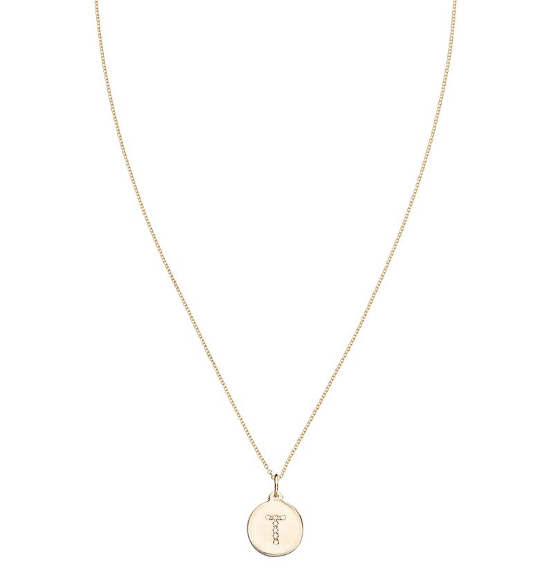 "T" Alphabet Charm Pave Diamonds -  - Jewelry - Helen Ficalora - 4