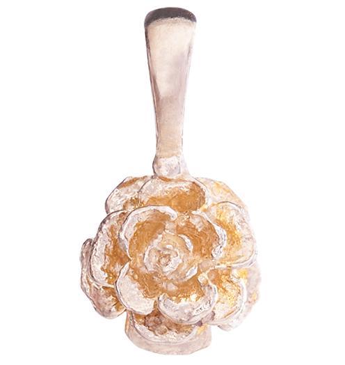 Tea Rose Flower Charm Jewelry Helen Ficalora 14k Pink Gold