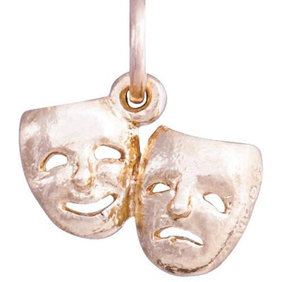 Theater Masks Mini Charm Jewelry Helen Ficalora 14k Pink Gold For Necklaces And Bracelets
