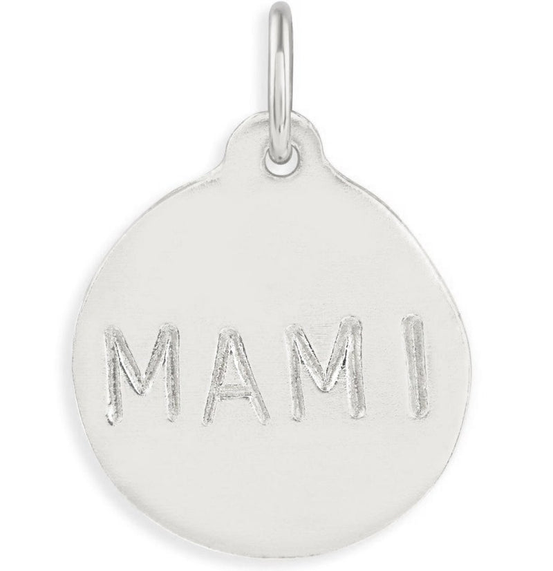 Mami Disk Charm - Helen Ficalora Jewelry - 14k White  Gold