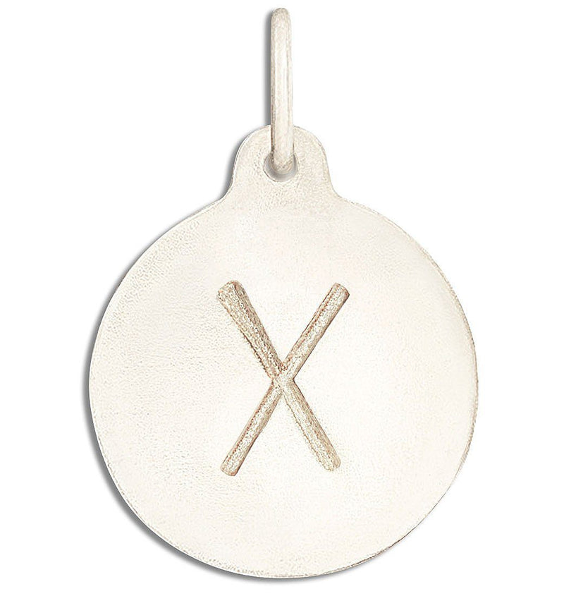 "X" Alphabet Charm Jewelry Helen Ficalora 14k White Gold For Necklaces And Bracelets