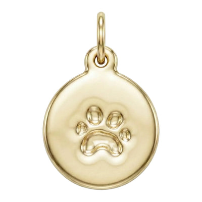 Small Paw Print Disk Charm