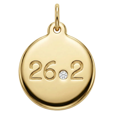"26.2" Marathon Disk Charm With Diamond