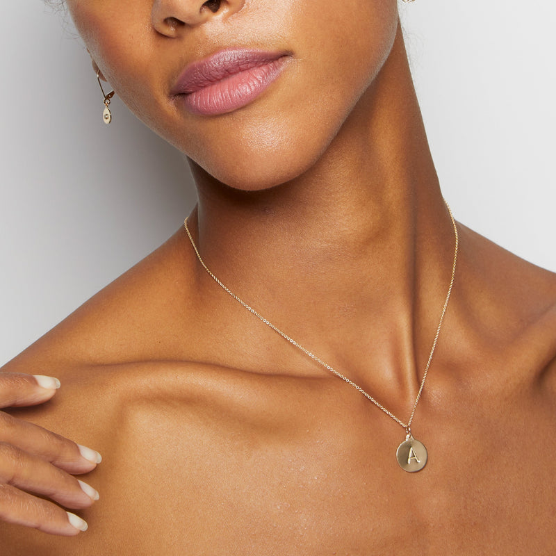 "A" Alphabet Charm 14k Yellow Gold Jewelry For Initial Necklace And Letter Necklace From Helen Ficalora Every Letter And Initial Available