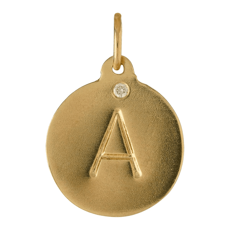 "B" Alphabet Charm With Diamond