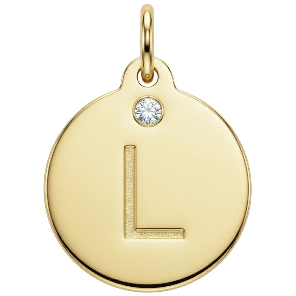 "L" Alphabet Charm With Diamond