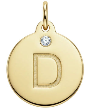 "D" Alphabet Charm With Diamond