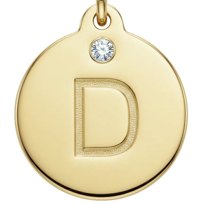 "D" Alphabet Charm With Diamond