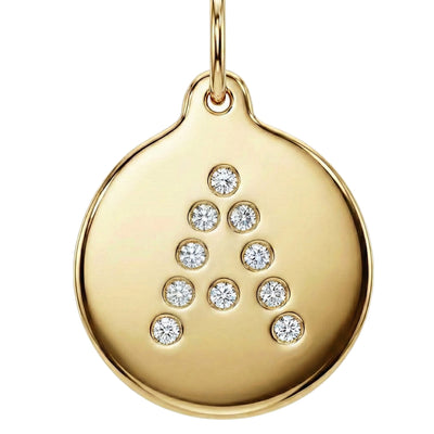 "A" Alphabet Charm Pavé Diamonds