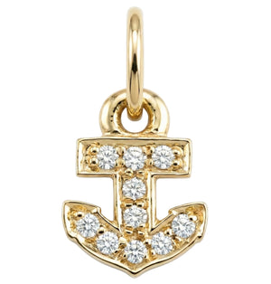 Anchor Mini Charm Pave Diamonds