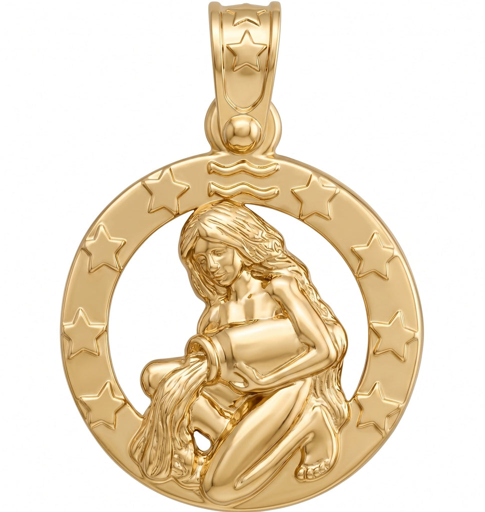 Large Aquarius Zodiac Charm