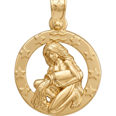 Large Aquarius Zodiac Charm