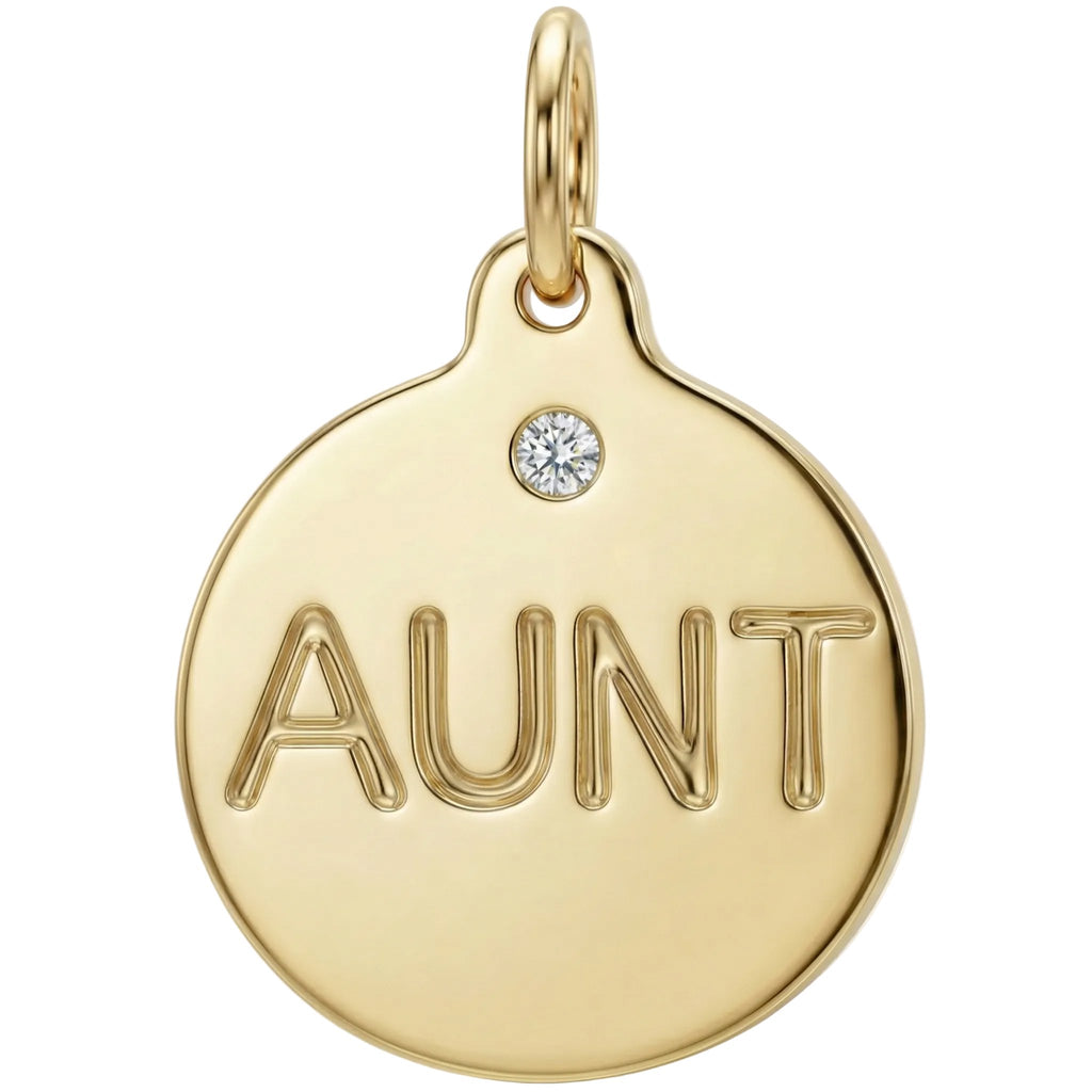 Aunt Disk Charm With Diamond