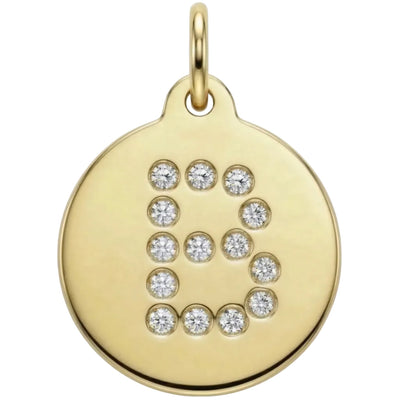 "B" Alphabet Charm Pavé Diamonds