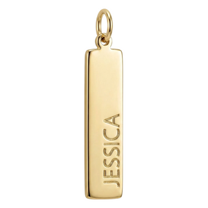 14k Gold Bar Charm