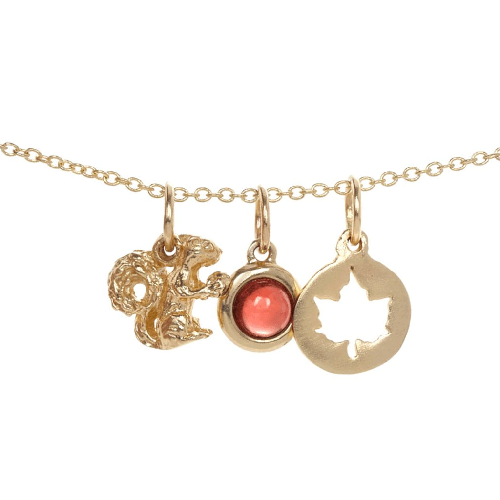 Birth Jewel Cabochon Charm With Garnet Jewelry Helen Ficalora 14k Yellow Gold