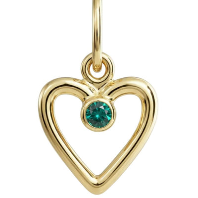 Birthstone Heart Charm With Alexandrite