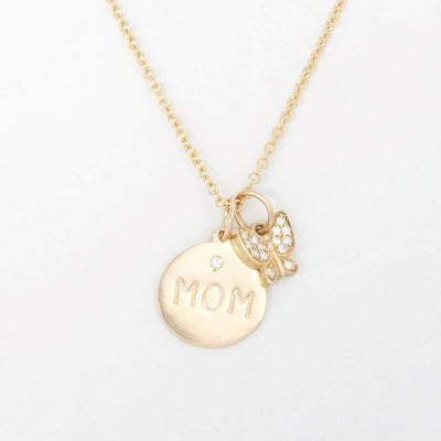 Butterfly Mini Charm Pavé Diamonds Jewelry Helen Ficalora 14k Yellow Gold For Necklaces And Bracelets