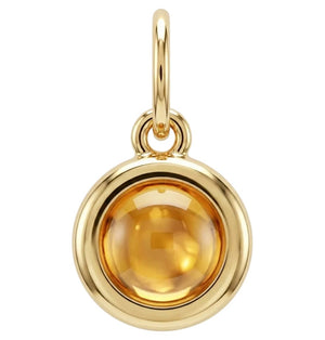 Birthstone Cabochon Charm With Citrine