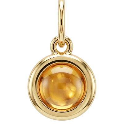 Birthstone Cabochon Charm With Citrine
