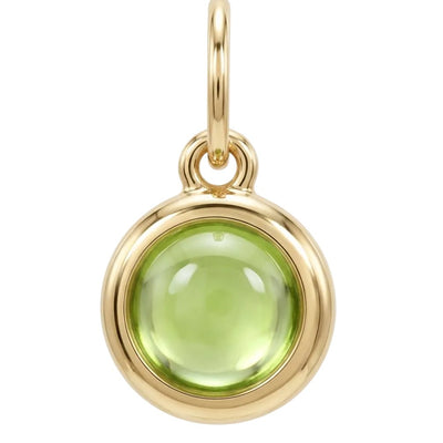 Birthstone Cabochon Charm With Peridot