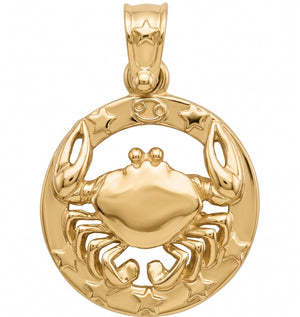 Large Cancer Zodiac Charm