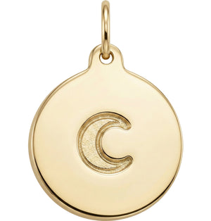 Crescent Moon Disk Charm