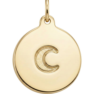 Crescent Moon Disk Charm