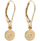 Dangle Disk Earrings With Diamond