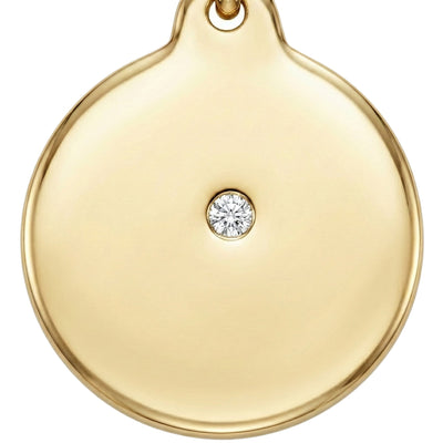 Disk Charm With Diamond