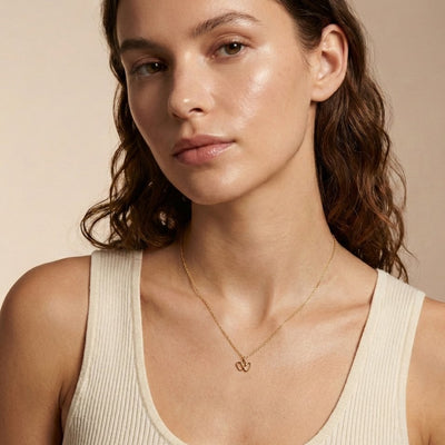 Wire Double Heart Mini Charm