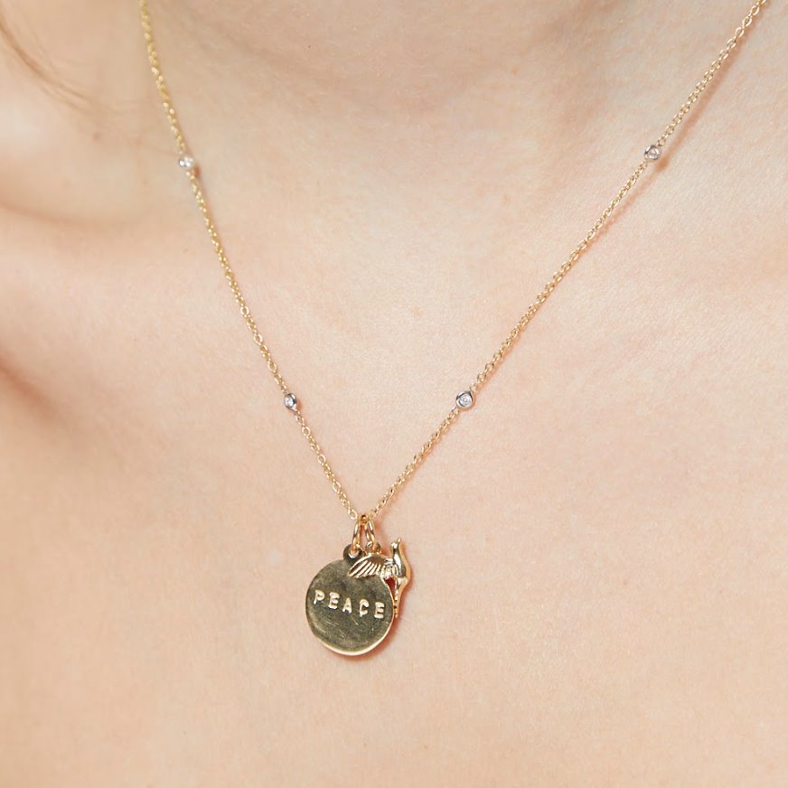 Dove Mini Charm Jewelry Helen Ficalora 14k Yellow Gold