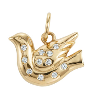 Dove Mini Charm Pavé Diamonds