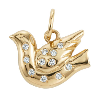 Dove Mini Charm Pavé Diamonds
