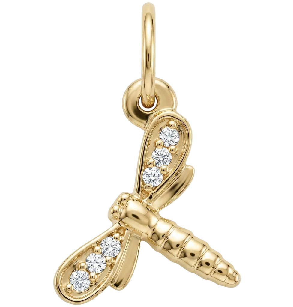 Dragonfly Mini Charm Pavé Diamonds