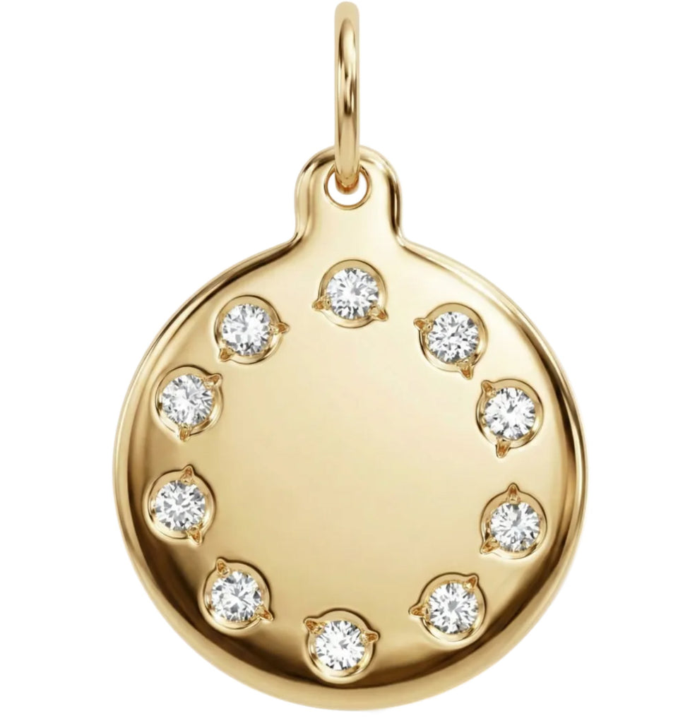 Small Eternity Disk Charm Pavé Diamonds