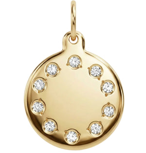 Small Eternity Disk Charm Pavé Diamonds