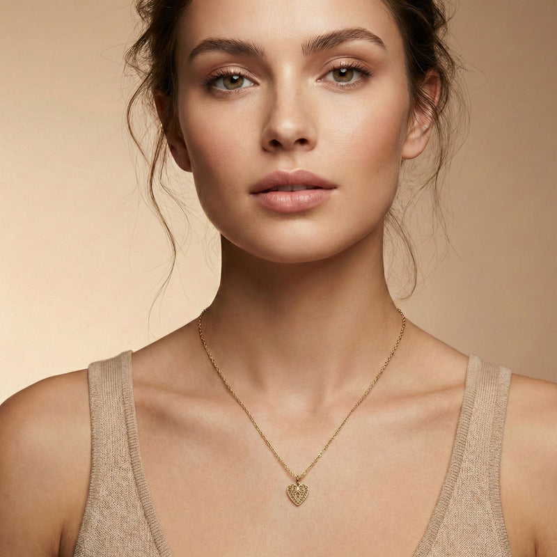 Heart Filigree Mini Charm