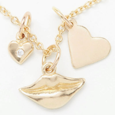 Helen Ficalora 14k Gold Flat Heart Charm