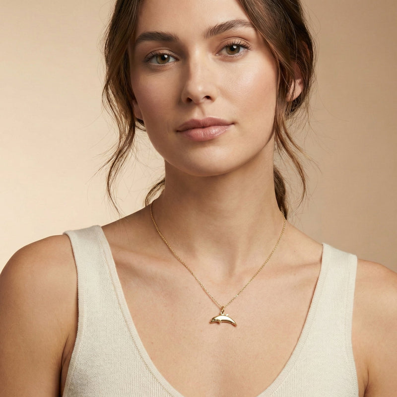 Flat Dolphin Mini Charm