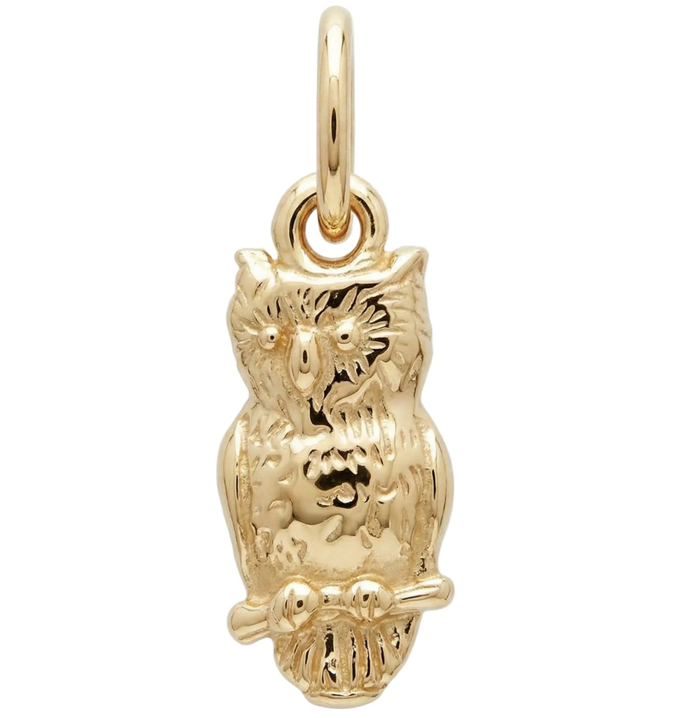 Flat Owl Mini Charm