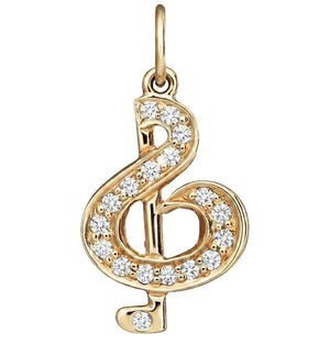 G-Clef Charm Pavé Mini Diamonds