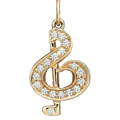 G-Clef Charm Pavé Mini Diamonds