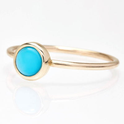 Gemstone Stacking Ring With Turquoise Jewelry Helen Ficalora 14k Yellow Gold 5