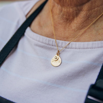 14K Gold Grandmother store Charm