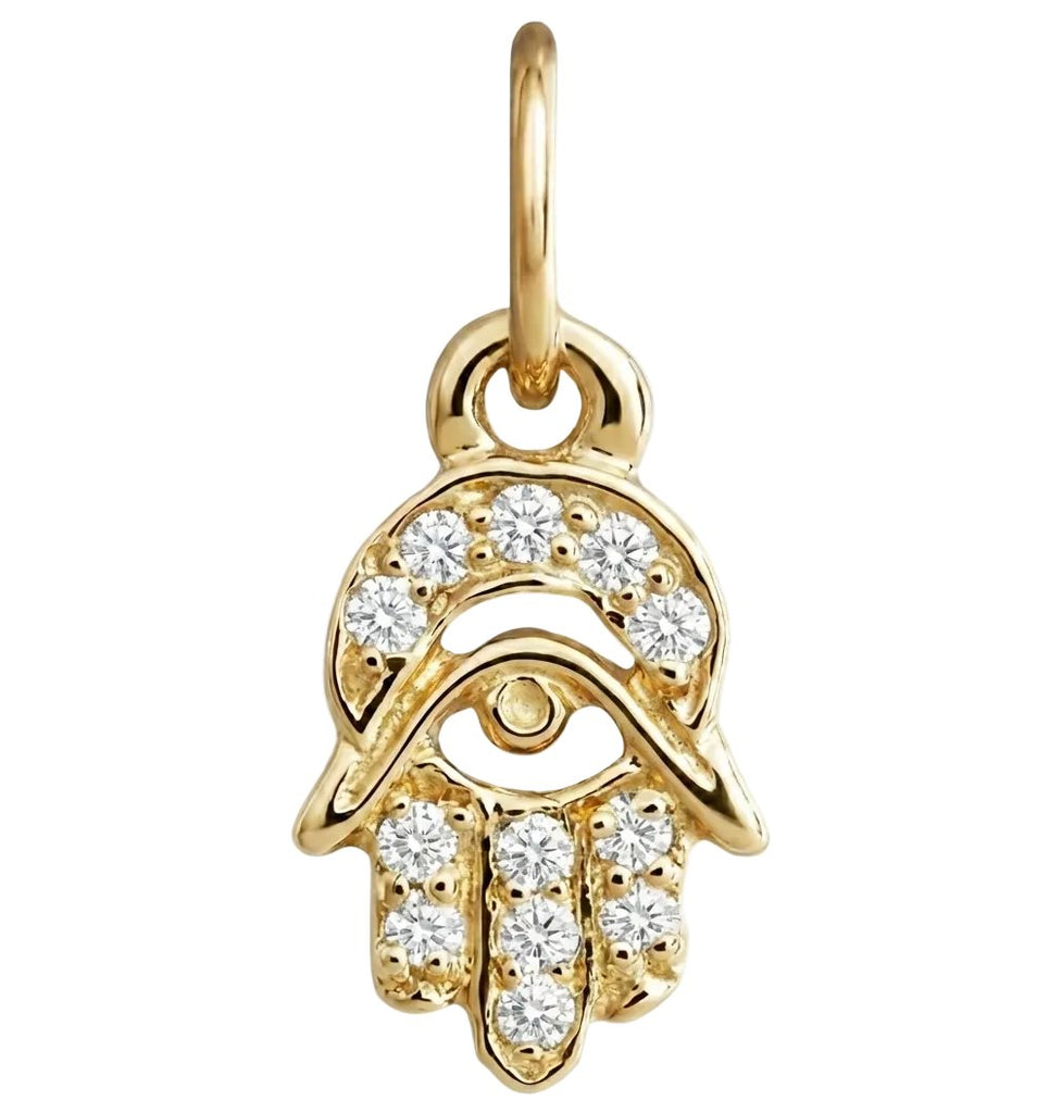 Hamsa Mini Charm Pavé Diamonds