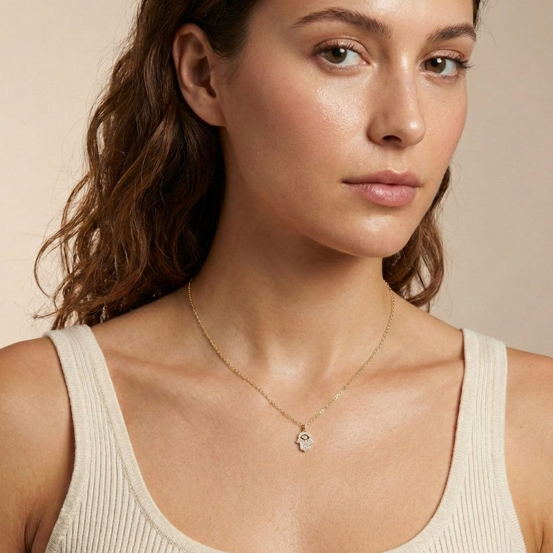 Hamsa Mini Charm Pavé Diamonds