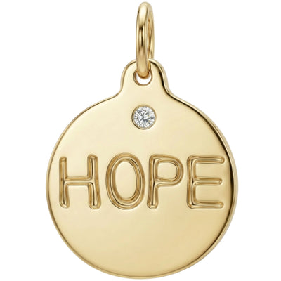 Hope Disk Charm With Diamond